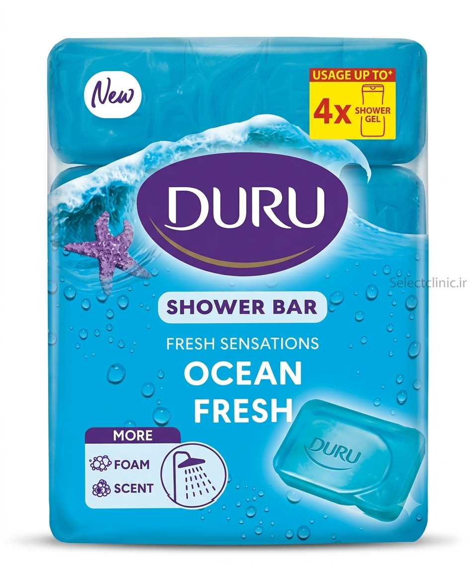 صابون حمام دورو مدل Fresh Sensations Ocean Fresh بسته ۴ عددی