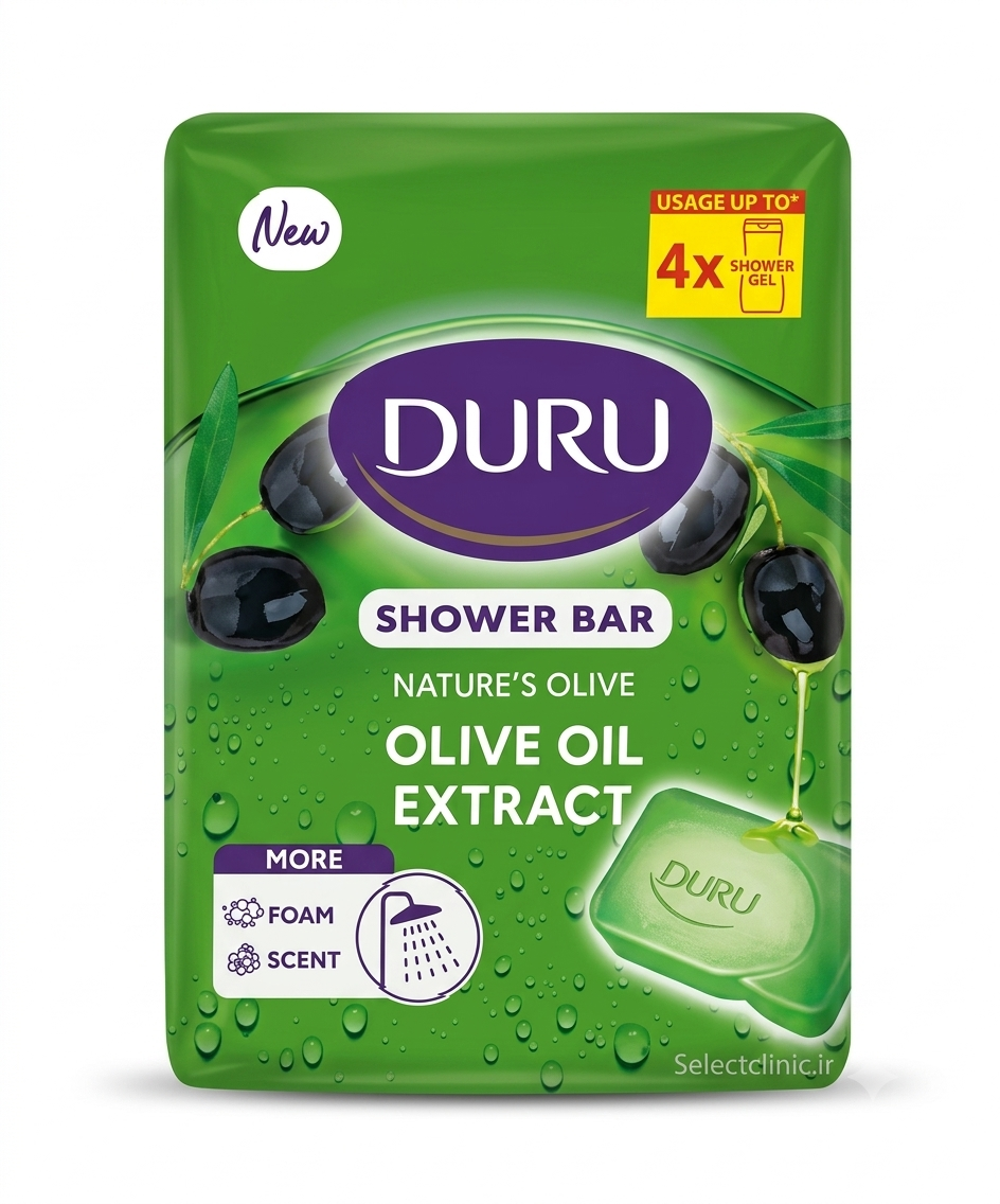 صابون حمام دورو مدل Nature’s Olive حاوی عصاره روغن زیتون